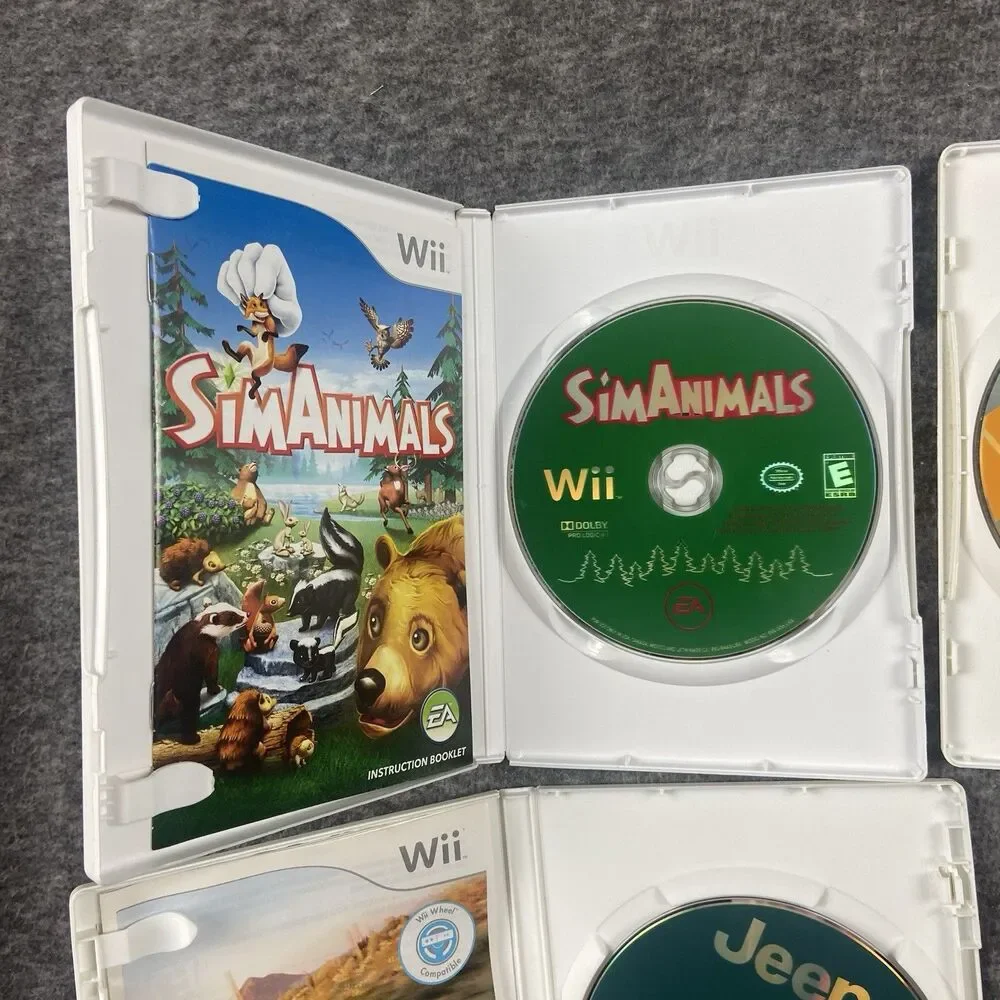 Wii Game Assorted Titles (Lot OF 3) Untested As Is Scratches Sim Animals